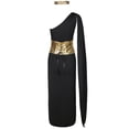 thumbnail image 3 of Women’s One Shoulder Greek Goddess Style Long Dress Cleopatra Inspired Elegant Gown, 3 of 4