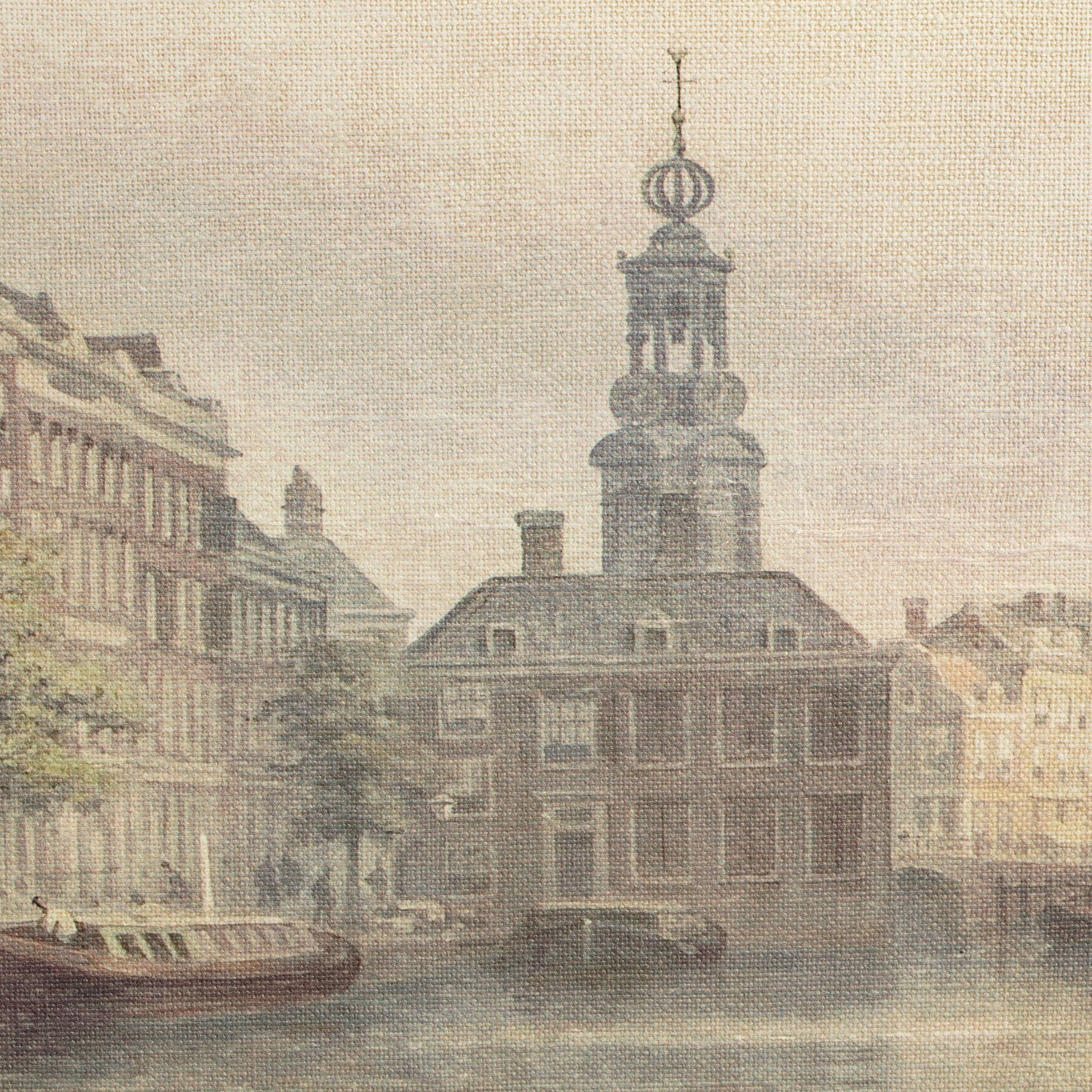 My Texas House The Singel Canal Framed Wall Art 36x18