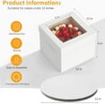 thumbnail image 6 of 4 pack Cake Boxes with Window, 12x12x6 in Cake Box with Boards, White Bakery Boxes for Cookies, Pies, Cupcakes, Pastry, for Wedding, Birthday, Party, 6 of 7