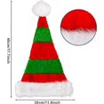 thumbnail image 3 of paquete de gorros navideños verdes y rojos de Papá Noel, grandes, gruesos y cálidos, para adultos, hombres y mujeres, para fiestas navideñas., 3 of 5