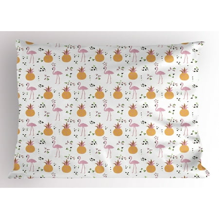 Walmart Flamingo Pillow Sham, Tropical Walmart Flamingo Pillow Sham, Tropical