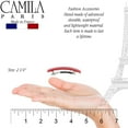 thumbnail image 6 of Camila Paris CP3074 French Hair Barrette Clip for Girls, Set of 2 Beige Rubberized Metal Clasp Strong Hold Grip Hair Clips for Women, No Slip Durable Styling Girls Hair Accessories, Made in France, 6 of 68