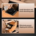 thumbnail image 6 of Multifunctional PU Leather Car Armrest Box Mat, 5-in-1 Center Console Cover with Storage Pockets, Cup Holder, Phone Slot & Tissue Organizer, Ergonomic Design for Sedans, 6 of 7