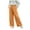 Orange, variant on WXFAZCVU Toddler Girls Fleece Sweatpants Elastic Joggers Wide Leg Baggy Pants with Pockets Size 2-3 Years