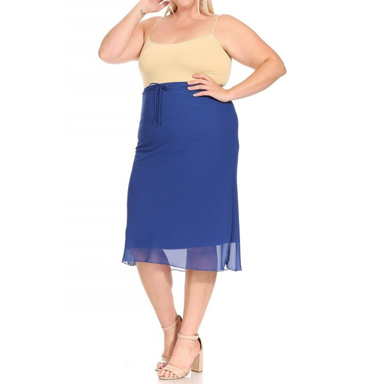 Chiffon overlay 2025 skirt plus size