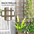 thumbnail image 4 of Outsunny Planter with Trellis, Raised Garden Bed with Wheels, Brown, 4 of 10