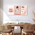 thumbnail image 3 of Elephant Stock Pastel Boss Lady Wall Art - Horizontal Multi Panel Canvas - Lobby Wall Decor - Advocacy Art Multi Panel - Brown And Pink Decor - 56" x 27", 3 of 8
