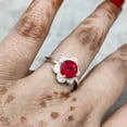 thumbnail image 3 of Ruby Ring, Solid 925 Sterling Silver, Womens Ring, Natural Ruby, July Birthstone, Christmas, Thanksgiving, Tiny Dainty Ring, CZ Ring, Handmade, Statement Jewelry, Wedding, Anniversary Gift, 3 of 9