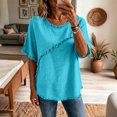thumbnail image 6 of beishanbush Spring Sales Saving $10 Casual Fashion Basic Tee Women's Linen T-Shirt,Short Sleeve Neck Loose Lightweight Casual Summer Under $15, 6 of 8