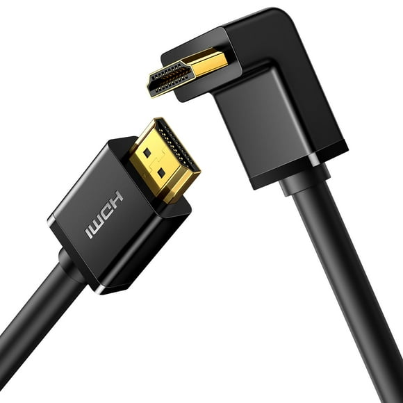 UGREEN HDMI Cable 4K Right Angle 270 Degree HDMI Cord High Speed HDMI 2.0 Cable 4K@60Hz HD 3D 1080P ARC Compatible for TV PC Nintendo Switch Xbox PS5 PS4 PS3 Laptop 6.6FT