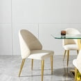 thumbnail image 2 of Durable Stainless Steel Dining Chair with Velvet Upholstery & PU Leather Backrest - Modern Minimalist Design for Contemporary Home Dining, 2 of 9