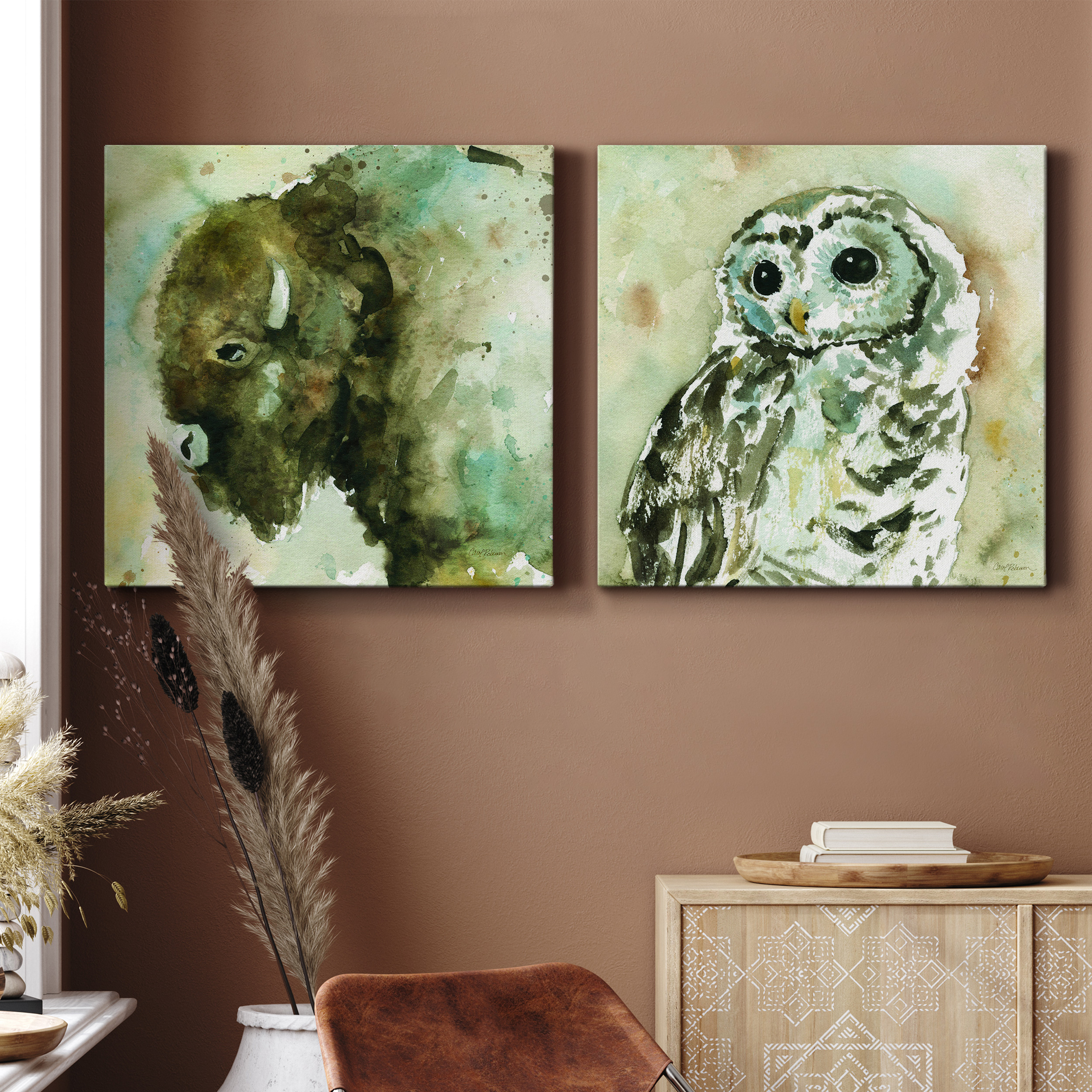 On Guard - Premium Gallery Wrapped Canvas - Ready to Hang Set of 2 - 40 x 40 Each