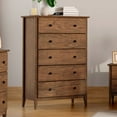 thumbnail image 6 of Grain Wood Furniture Greenport 5-Drawer Chest, Solid Wood with Brushed Walnut Finish, 6 of 7