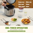 thumbnail image 5 of MOOSUM Electric Rice Cooker with One Touch for Asian Japanese Sushi Rice, 5-cup Uncooked, Fast&Convenient Cooker with Steamer, Removable Inner Cover and Auto Warmer, Stainless Steel, 5 of 6