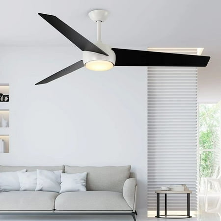 

F&Q Ceiling Fan with Lights Remote Control 60-Inch DC Motor 6 Speed Frosted Glass (3 Blades) Dimmable LED Light