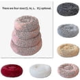 thumbnail image 2 of Round Pet Bed Cat Litter Dog Bed Round Plush Cat Bed, Wine Red, 2 of 5