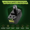 thumbnail image 6 of 2 Pack 8000mAh 18V Replacement Battery for Ryobi 18V Battery Compatible with Ryobi Battery Fits for Ryobi Battery 18V Safe and Long-Lasting P102 P103 P104 P105 P107 P108 P109 P190 P122, 6 of 7