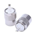 thumbnail image 3 of 100pcs Connector UHF Male PL259 Plug Solder RG8 RG213 LMR400 7D- Cable Silver, 3 of 9