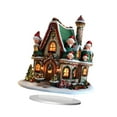 thumbnail image 2 of Pueblo navideño, pueblo invernal, edificio 2D, decoración, manualidades, exhibición de escritorio, Navidad E, 2 of 9