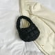 thumbnail image 5 of Bolso Ligero Mini Nube Plisado Bordado Acolchado Casual Y Versátil 8048 (Negro), 5 of 9
