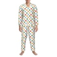 thumbnail image 3 of Naloa Undersea Animals Men’s Pajamas Set - Long Sleeve Button Down Sleep Shirt and Pajama Bottoms Sleepwear Set-Large, 3 of 7