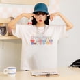 thumbnail image 4 of Korea Kpop BTS Cartoon Pattern Unisex Round Neck Short Sleeve Women's T-Shirtpangjing, 4 of 4
