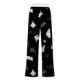 thumbnail image 4 of Halloween Pajama Pants Women Pumpkin Skull Ghost Print Pajamas Cute Funny PJ's Women's Jammies PJs, 4 of 5