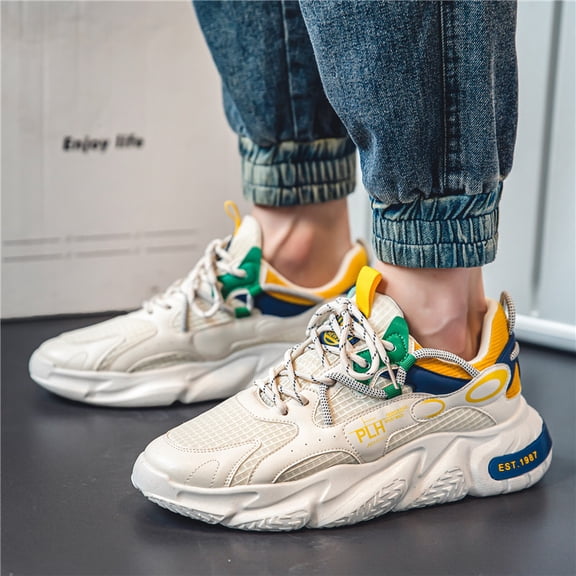 Sneakers, Men's Low-top Skateboarding Shoes with PU Upper and PVC Sole Featuring a Non-slip Tread Pattern. Suitable for All Seasons, This Urban Street Style Shoe Features a Cushioned Insole and Lace