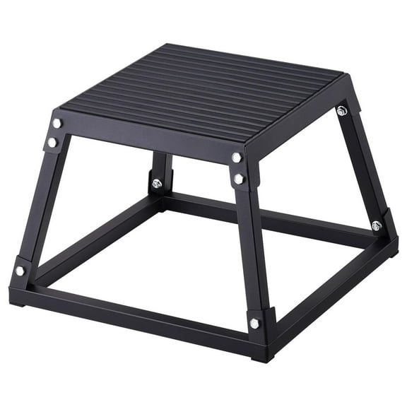 Plyometric Jump Box, 18 Inch Plyo Box, Steel Plyometric Platform and Jumping Agility Box, Anti-Slip Fitness Exercise Step Up Box for Home Gym Training, Conditioning Strength Training