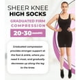 thumbnail image 2 of ITA-MED Sheer Compression Socks for Women, 20-30 mmHg, Knee High, Closed Toe, 2 of 7
