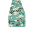 thumbnail image 3 of MKHERT Emerald Magnolia Table Runner for Kitchen Wedding Party Home Decor 16x72 inch, 3 of 4