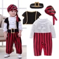 thumbnail image 2 of Traje de fiesta para niños Traje de niño Traje de actuación de capitán pirata de Halloween para bebé, 2 of 6