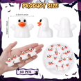 thumbnail image 3 of Gejoy 50 Pcs Halloween PVC Ducks Bulk Halloween Party Favors Goodie Bag Fillers Trick or Treat Supplies Bath Toys(Ghost Duck), 3 of 7