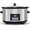 Silver, variant on Slow Cooker, 8.5 Qt Programmable Electric Slow Cooker with Timer, Stainless Steel and Non-Toxic Removable Ceramic Pot, Dishwasher Safe, Large Capacity for 10+ Family & Party Meals-Silver