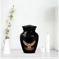 thumbnail image 6 of Owl Little Funeral Urns For Male - Memorial Cremation Urn For Ashes For Women And Man - Flowers Small Urn For Mom And Dad - Black Decorative Urns For Human Ashes For Adults 3 Inch, 6 of 7