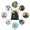 thumbnail image 6 of Wukai Gold Rose Skull Drawstring Backpack Bag Sport Gym Sackpack Large Size String Backpack Cinch for Women Men-Small, 6 of 6