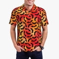 thumbnail image 1 of Fotbe Flying Black Bat Pattern Men’s Golf Polo Shirt – Breathable Performance Golf Shirt with Button-Down Collar-XX-Large, 1 of 6