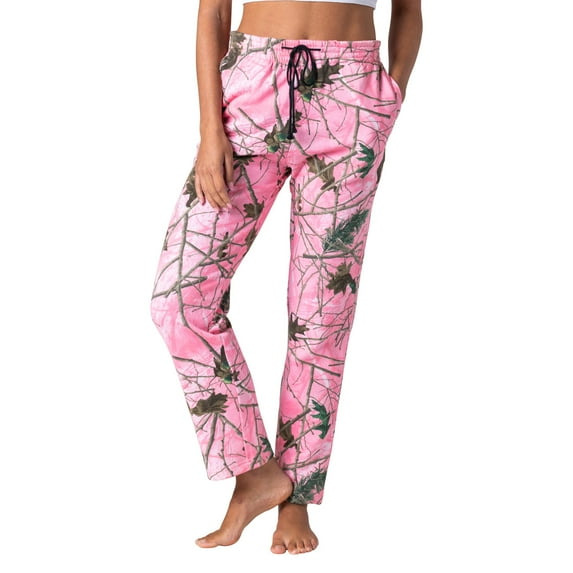 TrailCrest Women's Open Bottom Cotton Cozy Sweatpants Yoga Lounge Hunting, Small