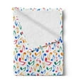 thumbnail image 2 of Music Soft Flannel Fleece Throw Blanket, Musical Notes Melody Kids Beats Watercolor Radio Rhythm Vibes Design, Cozy Plush for Indoor and Outdoor Use, 50" x 60", Multicolor, by Ambesonne, 2 of 5