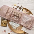 thumbnail image 3 of 1Pack Travel Jewelry Organizer Case Foldable, Storage Roll for Rings Necklaces Earrings Bracelets, Portable Jewelry Bag for Women, Anti-Tangle Design for Business Trip Vacation, 3 of 11