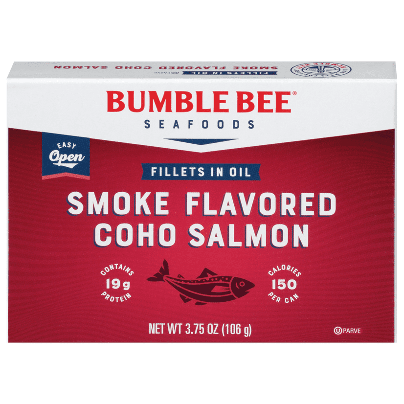 Bumble Bee Smoke Flavored Coho Salmon Fillets in Oil, 3.75 oz