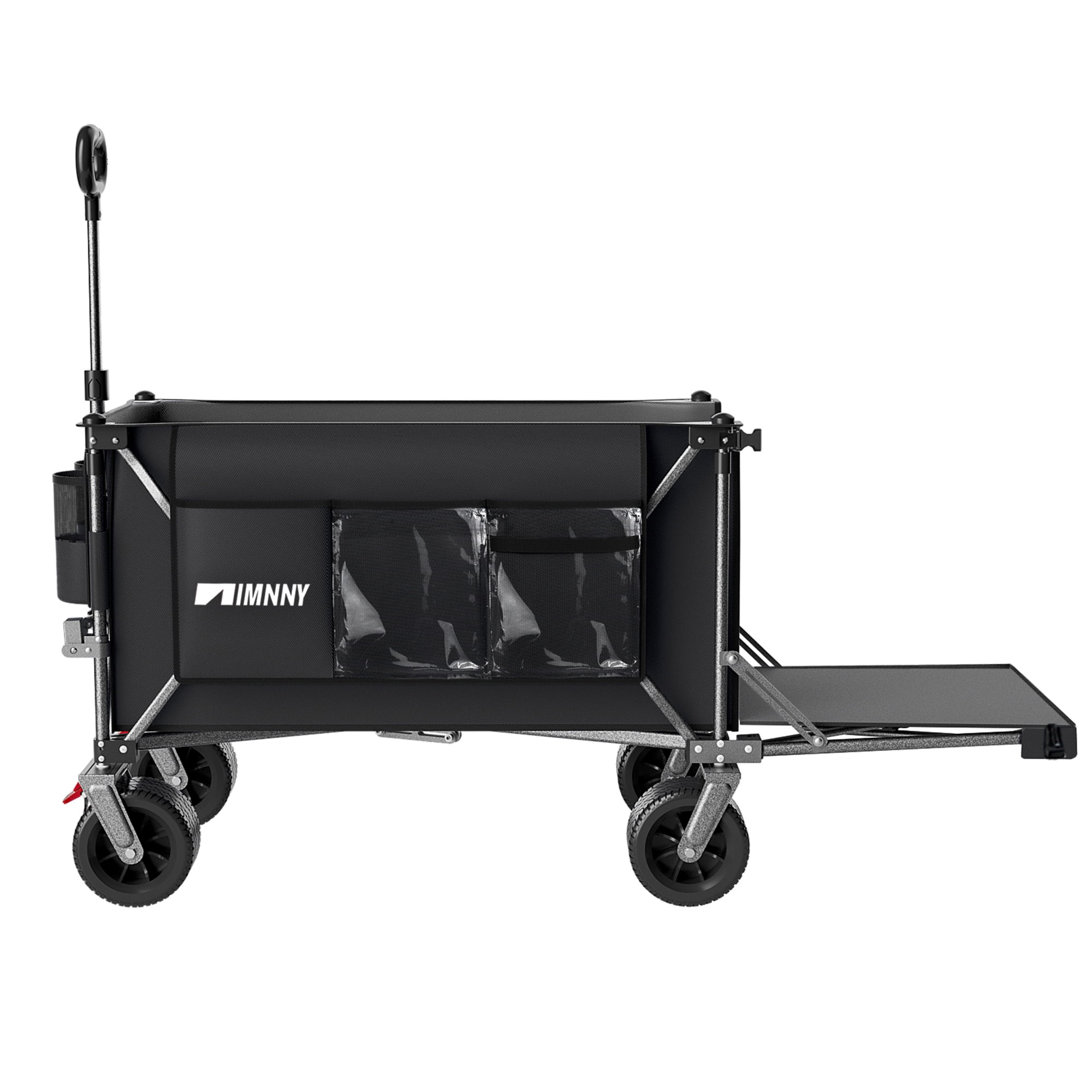 Folding Wagon with Removable Fabric 500 lbs Capacity 300L Storage 58 Long Frame All-Terrain Wheels