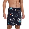 thumbnail image 2 of Naloa Galaxy2 Men's Short Pajama Pants, Lounge Comfort Shorts with Elasticized Waistband and Side Pockets - 4X-Large, 2 of 9