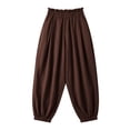 thumbnail image 6 of Aezemi Womens Ruffle Elastic Waist Trousers Fashion Comfy Pull on Summer Joggers Summer Walking Daily Casual Spring Pants with Pockets XXL, 6 of 9