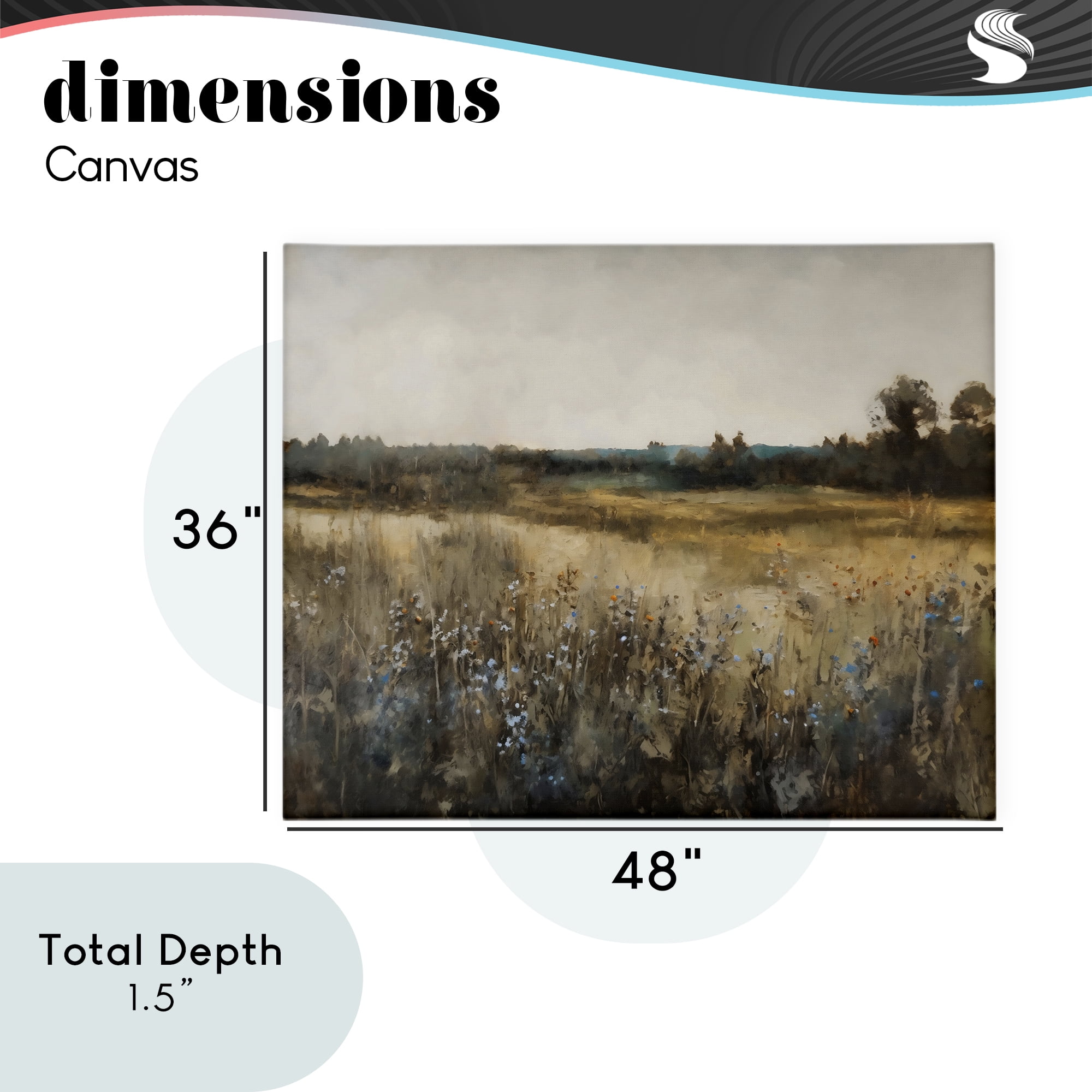 Stupell Industries Wildflowers & Wheat Meadow Canvas Wall Art, design by Creative Studio