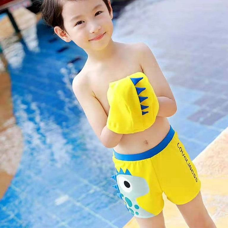 Kids Toddler Baby Boys Cartoon Swim Shorts Beach Bathing Swimsuit With  Swimming Cap 2Pcs Swimwear Set for 3-4 Years 