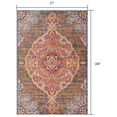 thumbnail image 3 of 2â€™ x 15â€™ Rustic Orange Medallion Runner Rug, 3 of 8