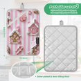 thumbnail image 6 of Yayeee Pot Holders Kitchen Heat Resistant with Pocket 7"x9.8" Cotton Oven Cooking Hot Pads, Pink Gingerbread Houses, 6 of 7