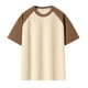 thumbnail image 1 of pstuiky camisetas de manga corta para hombre, Camisas casuales de manga corta raglán con cuello redondo y diseño conciso con bloques de color para hombre camisetas de hombre l, 1 of 4