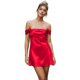 thumbnail image 2 of Minivestido de mujer sin mangas, con hombros descubiertos, plisado, liso, para cóctel de verano., 2 of 9